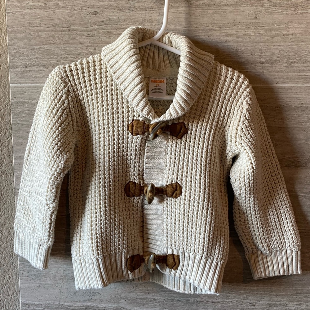 Gymboree boy’s cream color sweater 2T